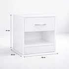 Velador KLAKU 39x28x41 - Blanco 4