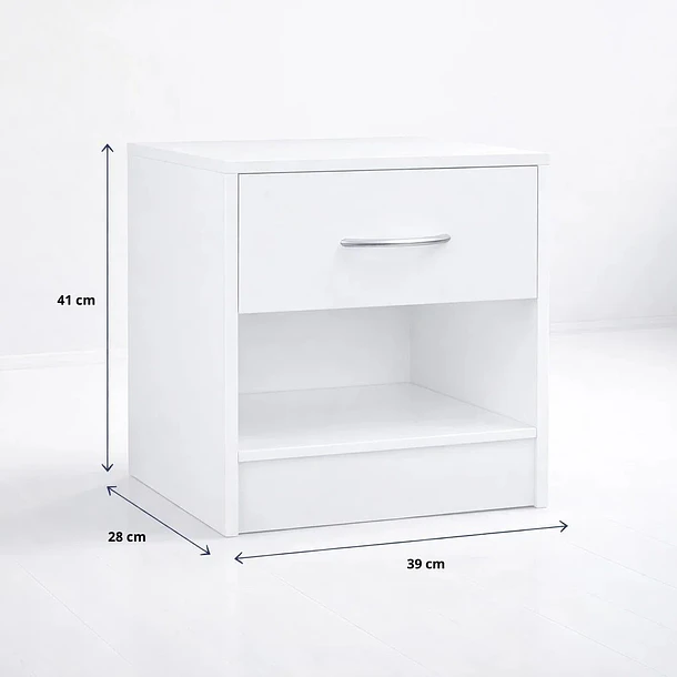 Velador KLAKU 39x28x41 - Blanco 4