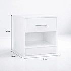 Pack de 2 Veladores KLAKU 39x28x41 - Blanco 4