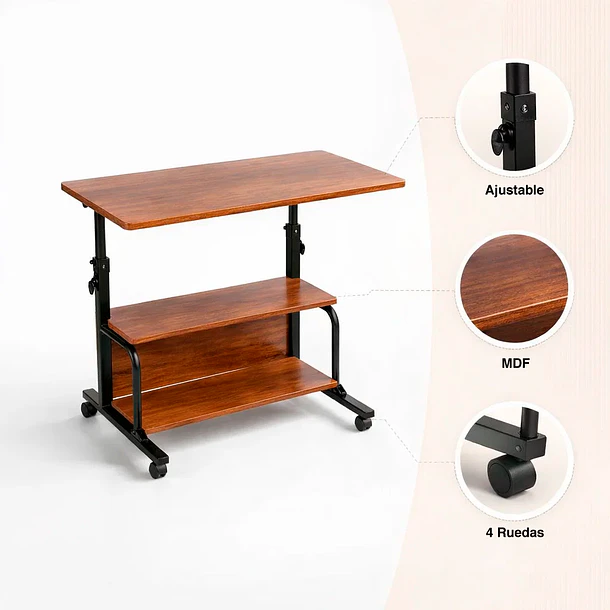 Mesa escritorio ajustable Skipa 87x42x75 5