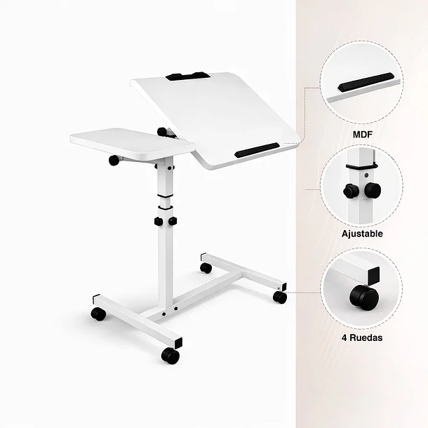 Mesa escritorio ajustable Javna 80x40x75 5