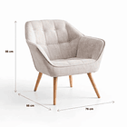 Butaca Decorativa Velvet Chic - Beige - beige 4