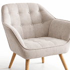 Butaca Decorativa Velvet Chic - Beige - beige 6