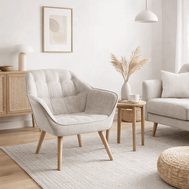 Butaca Decorativa Velvet Chic - Beige - beige 3