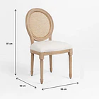 Pack de 2 Sillas de Comedor Madera Acolchada Luis XV 4