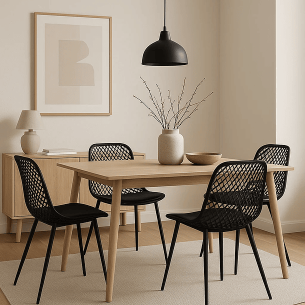 Pack de 2 Sillas Europa Acolchadas - Negras 3