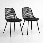 Pack de 2 Sillas Europa Acolchadas - Negras 1