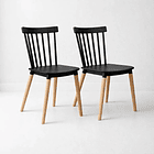 Pack de 2 Sillas Windsor Negras 1