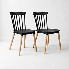Pack de 2 Sillas Windsor Negras