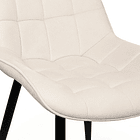 Pack de 2 Sillas de Comedor Macron Acolchada Terciopelo - Beige 6