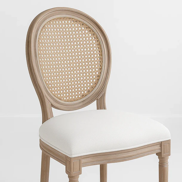 Silla de Comedor Madera Acolchada Luis XV 6