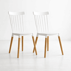 Pack de 2 Sillas Windsor Blancas