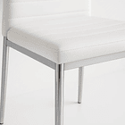 Pack de 2 Sillas Acolchadas Dining Liana con patas cromadas - Blancas 6
