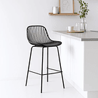 Pack de 2 Taburetes Piso Bar Tropea Alto - Negro 2