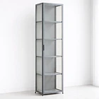 Vitrina BambooLine Estrecha con Puertas Acrílicas 5 Niveles 42x33x161 1