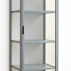 Vitrina BambooLine Estrecha con Puertas Acrílicas 5 Niveles 42x33x161 6