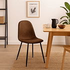 Pack de 2 Sillas Spoon Ecocuero vintage café oscuro 3