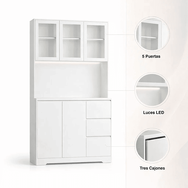 Mueble Buffet Alto LumiGlass 5