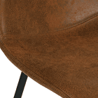 Pack de 2 Sillas Spoon Ecocuero vintage café oscuro 6