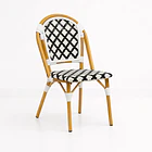 Silla de Jardín Parisina con Diseño Geométrico Trenzado 1