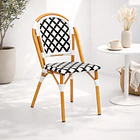 Silla de Jardín Parisina con Diseño Geométrico Trenzado 2