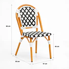 Silla de Jardín Parisina con Diseño Geométrico Trenzado 4