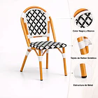 Silla de Jardín Parisina con Diseño Geométrico Trenzado 5