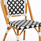 Silla de Jardín Parisina con Diseño Geométrico Trenzado 6