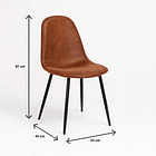 Pack de 2 Sillas Spoon Ecocuero vintage café oscuro 4