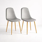 Pack de 2 Sillas Spoon Terciopelo - Gris 1