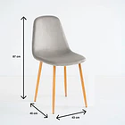 Pack de 2 Sillas Spoon Terciopelo - Gris 4