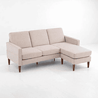 Sofá Esquinero Urban Lounge con Asiento Acolchado - Beige 1