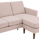 Sofá Esquinero Urban Lounge con Asiento Acolchado - Beige 6