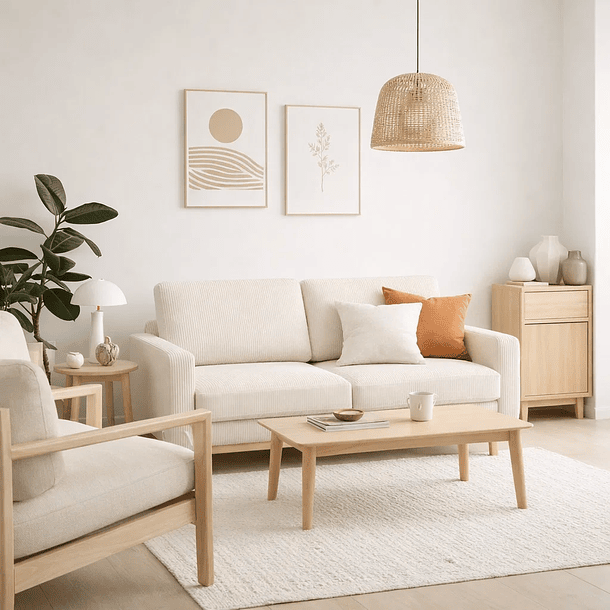 Sofá Velvet Beige Luxe 3