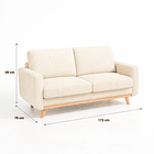 Sofá Velvet Beige Luxe 4