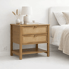 Velador Duna Rattan Ancho con Cajones de Ratán 2