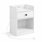 Velador Luma Mini con Enchufe Integrado Compacto - Blanco 1