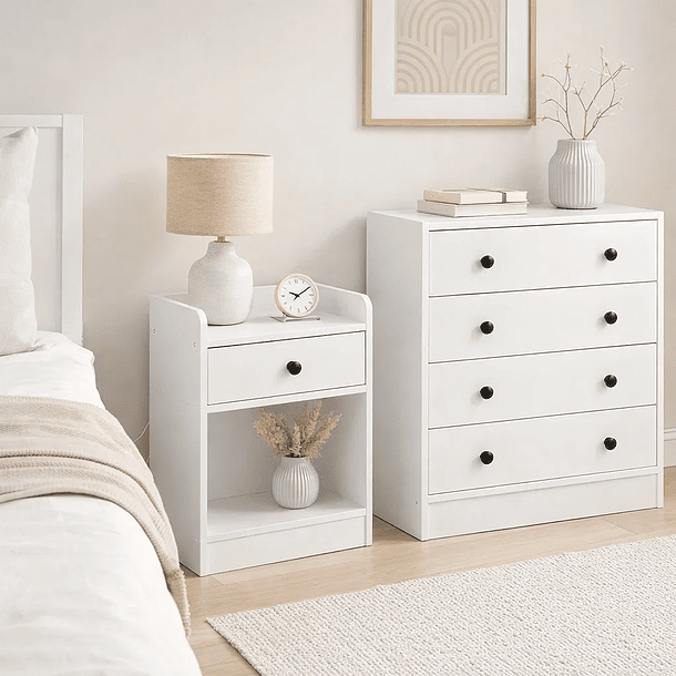 Velador Luma Mini con Enchufe Integrado Compacto - Blanco 3