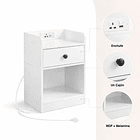 Velador Luma Mini con Enchufe Integrado Compacto - Blanco 5