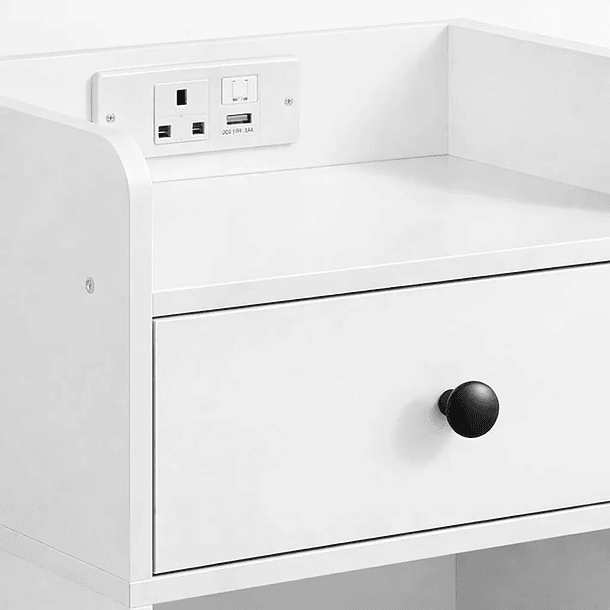 Velador Luma Mini con Enchufe Integrado Compacto - Blanco 6