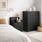 Velador Urbano Smart con Enchufe Integrado Negro de 3 Cajones 3