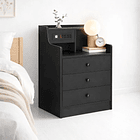 Velador Urbano Smart con Enchufe Integrado Negro de 3 Cajones 2
