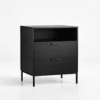 Velador Noir Loft Negro con Patas Metálicas 1