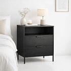 Velador Noir Loft Negro con Patas Metálicas 2