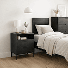 Velador Noir Loft Negro con Patas Metálicas 3