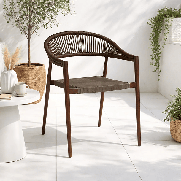 Silla de Terraza Douce - Aluminio y Rattan 2