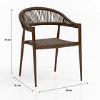 Silla de Terraza Douce - Aluminio y Rattan 4