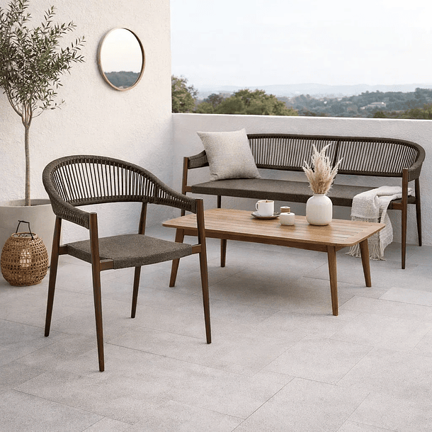 Pack de 2 Sillas de Terraza Douce - Aluminio y Rattan 2