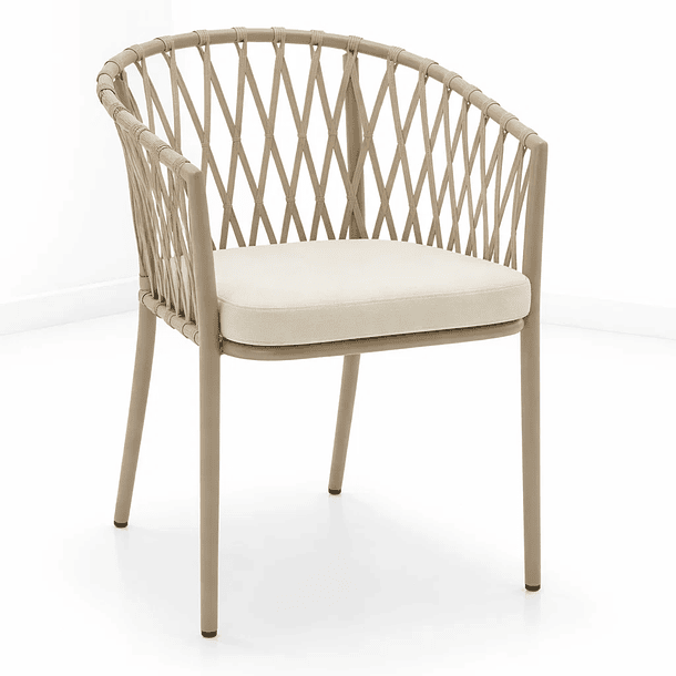 Silla de Terraza Trame - Aluminio y Cuerda 1