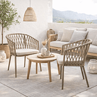 Pack de 2 Sillas de Terraza Trame - Aluminio y Cuerda 2